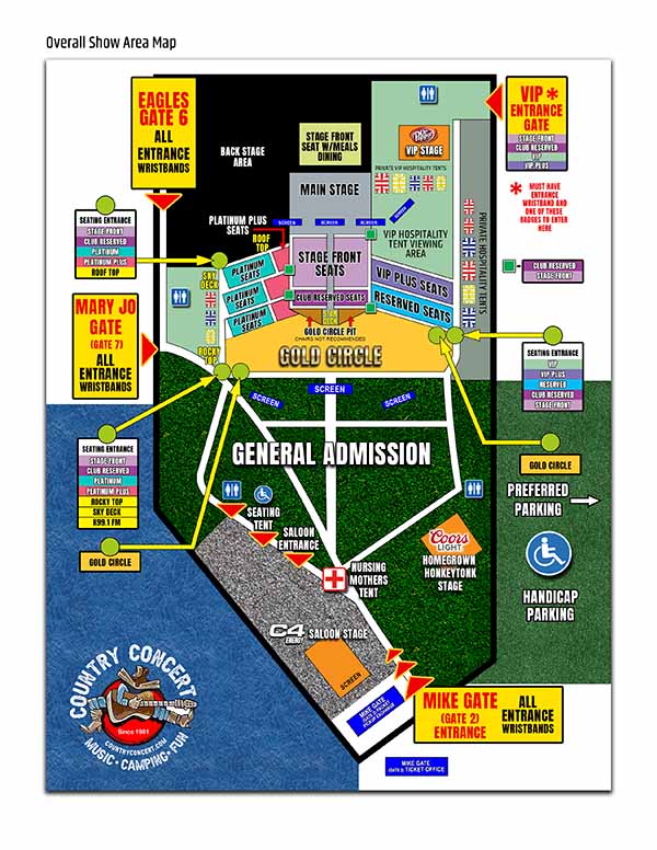 Country Concert Maps
