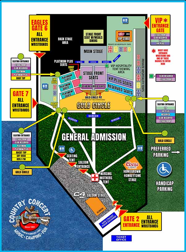 Country Concert Maps
